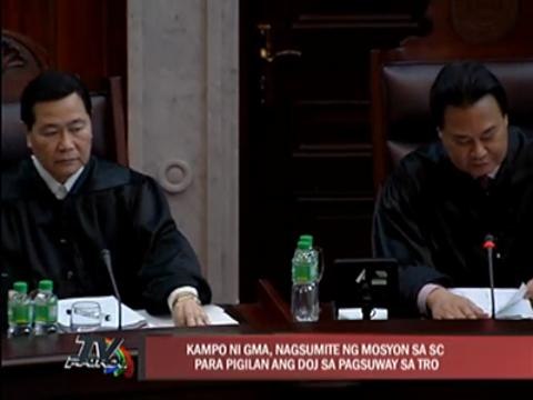 Arroyos ask SC to rein in DOJ