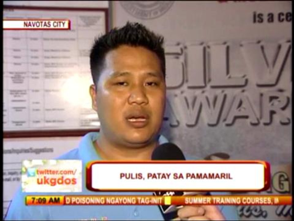 Cop shot dead in Navotas