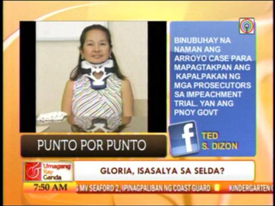 Punto por Punto: Gloria, isasalya sa selda?