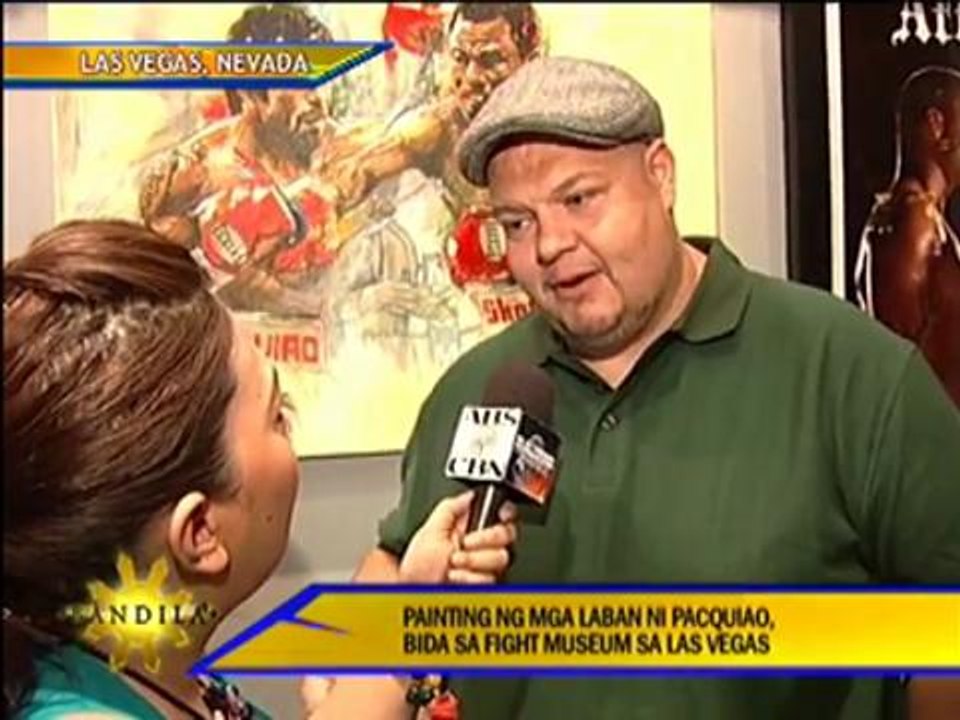 Pacman's Swarovski-studded gloves featured in Fight Museum