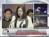 CJ Sereno cries during prayer assembly