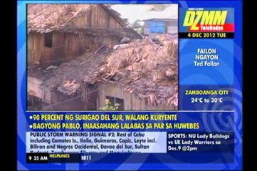 'Pablo' damages Hinatuan homes