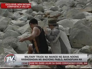 Rescue workers find submerged army truck