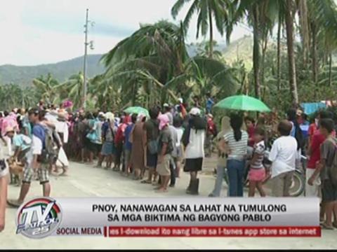 Aquino urges public to help 'Pablo' victims