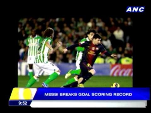 Messi breaks goal-scoring record