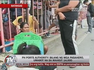 Скачать видео: 14,000 passengers crowd Batangas port