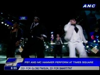 Psy and MC Hammer perform mash-up in Times Square