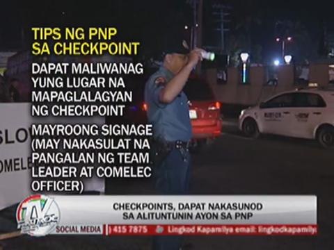 Checkpoints set up as election period starts