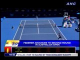 Federer advances to 2nd round in Aussie Open