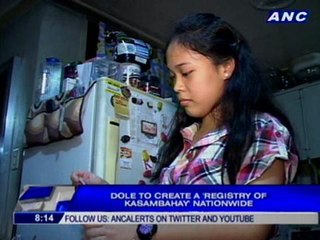 DOLE to create a 'Registry of Kasambahay'