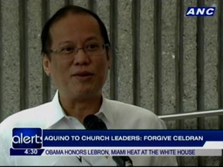 Aquino to church leaders: Forgive Celdran