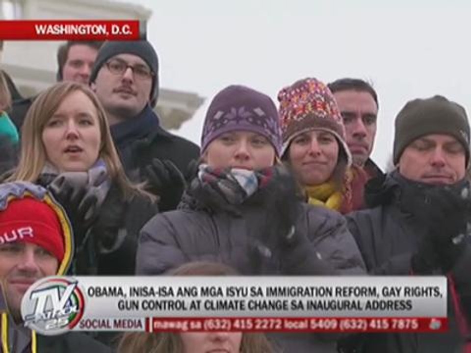 Climate change, gun control, immigrants' and gay rights make it to Obama speech