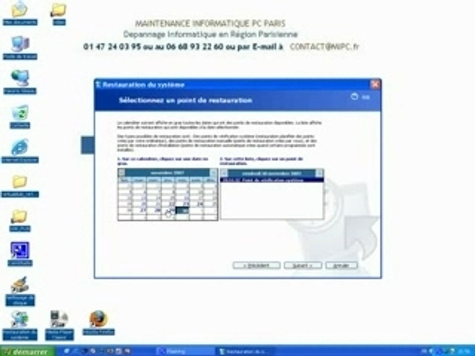 suite Restauration système windows réparer windows