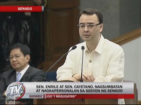 Enrile, Cayetano trade barbs on Senate hall