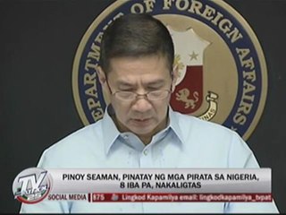 Pinoy seaman shot dead by Nigerian pirates