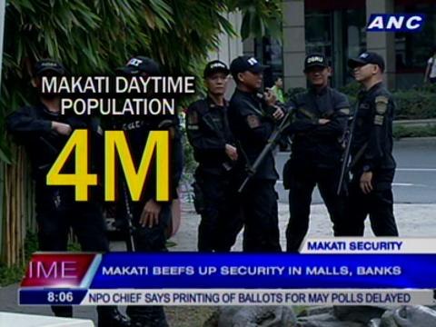 Makati beefs up security in malls, banks