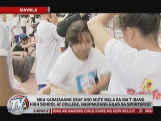 Deaf-mute students compete in sports fest