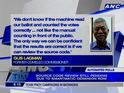 Source code release still pending due to Smartmatic-Dominion row