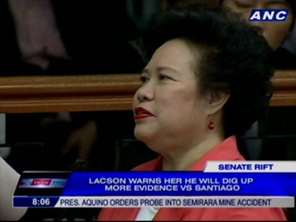 Lacson hits back at Santiago, warns of possible cases