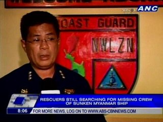 Rescuers still searching for missing crew of sunken Myanmar ship
