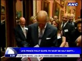 UK's Prince Philip quips: PH 'must be half empty'
