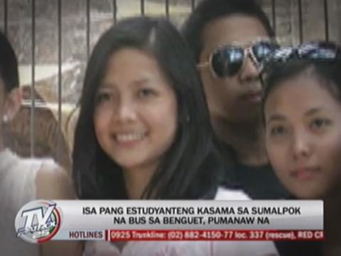 Another student dies from Benguet field trip crash