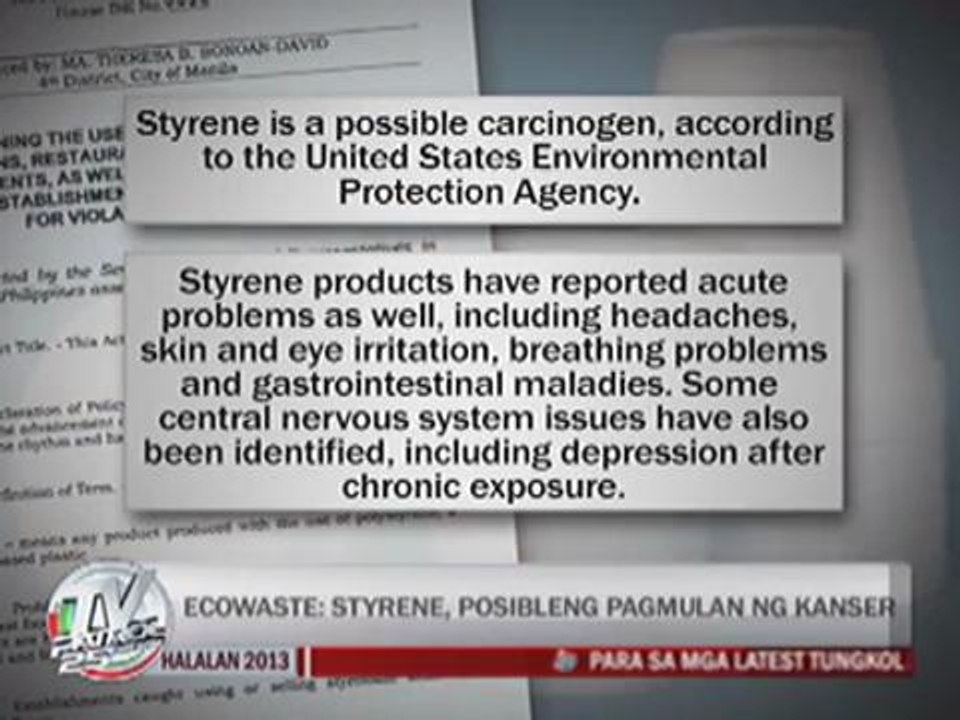 Group wants use of styrofoam banned