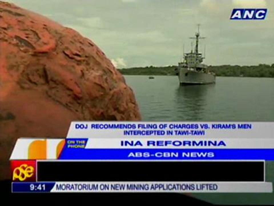 DOJ recommends filing of charges on 38 members of Kiram group intercepted by Navy in Tawi-Tawi