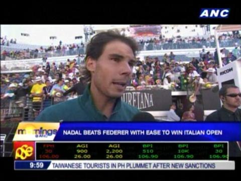 Nadal beats Federer to win Italian Open