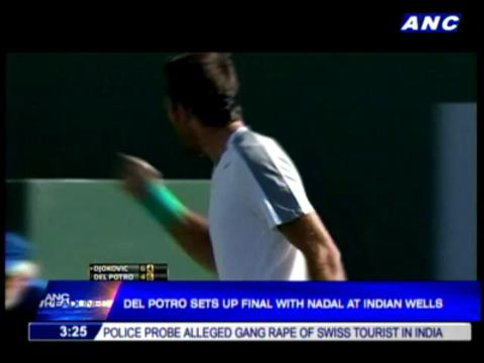 Del Potro sets up Indian Wells final with Nadal