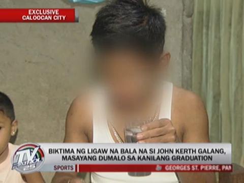 EXCL: Stray bullet victim attends graduation rites