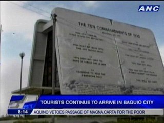 下载视频: Tourists continue to arrive in Baguio City