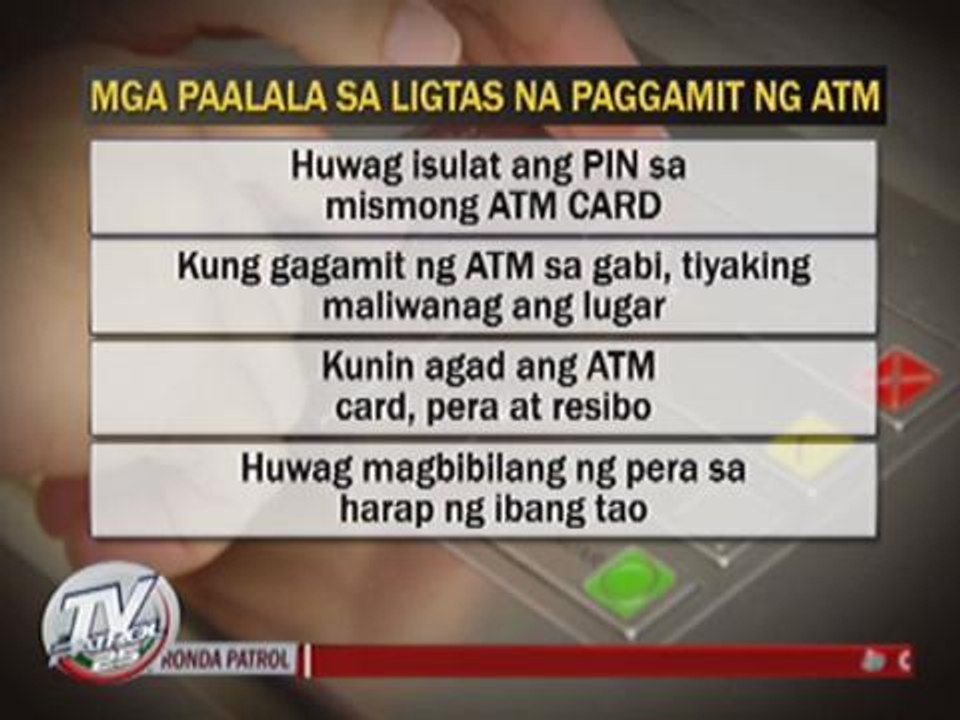 Tips to ensure safety in using ATM