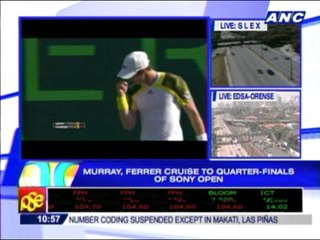 Murray, Ferrer cruise to Sony Open quarters