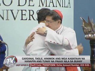 Tagle urges students: Find your purpose in life
