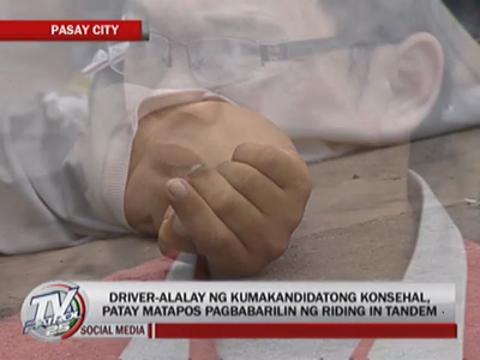 Candidate's driver shot dead in Pasay