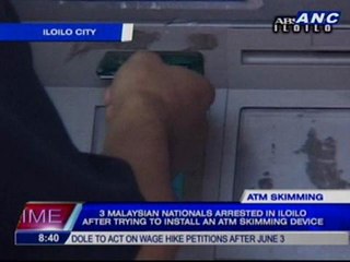 3 Malaysian nationals nabbed after trying to install an ATM skimming device
