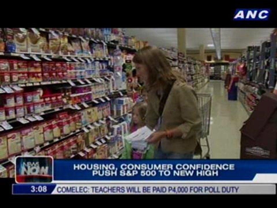 Housing, consumer confidence push S&P 500 to new high