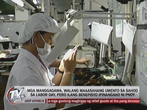 PNoy promises non-wage benefits on Labor Day