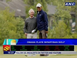 Obama plays 'bipartisan golf'