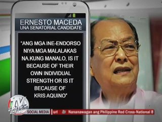 UNA bet plays down Kris Aquino’s influence