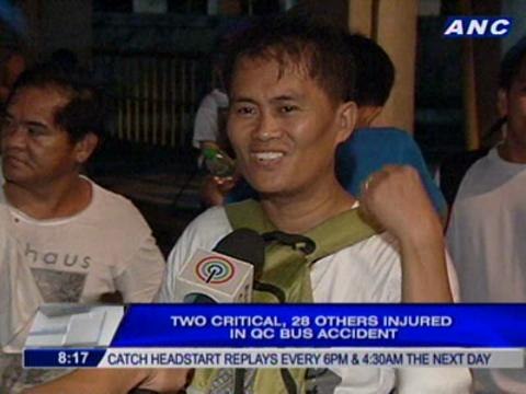 2 critical, 28 others injured in QC bus accident