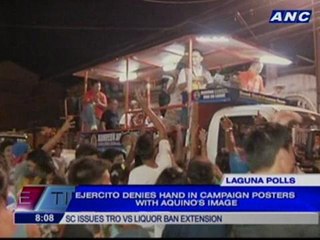 Ejercito denies hand in campaign posters with Aquino's image