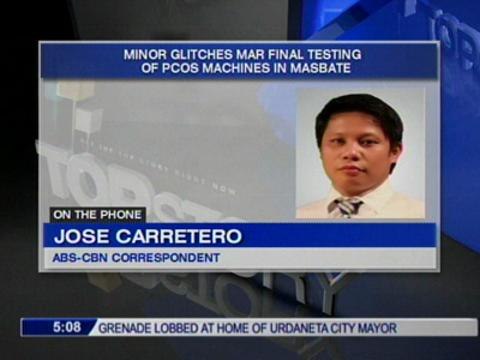 Minor glitches mar final testing of PCOS machines in Masbate