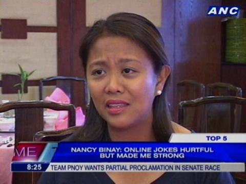 Nancy Binay: Online jokes hurtful but made me strong