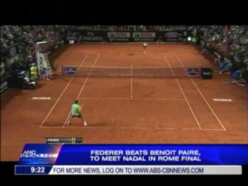 Federer to meet Nadal in Rome final