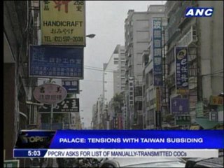 Tensions with Taiwan subsiding