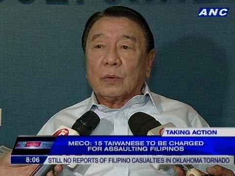 MECO: 15 Taiwanese to be charged for assaulting Filipinos