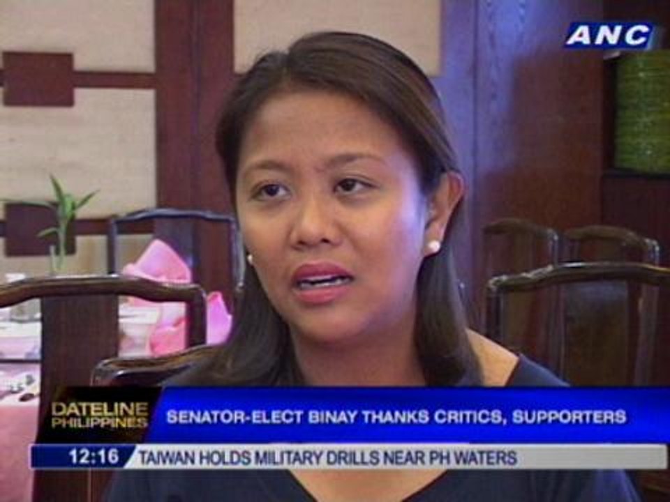 Senator-elect Binay thanks critics, supporters