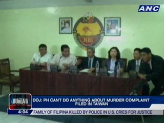 DOJ: PH can't do anything about murder complaint filed in Taiwan